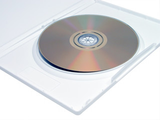 Fototapeta premium dvd in white case
