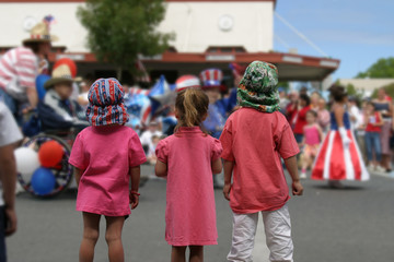 watching the parade