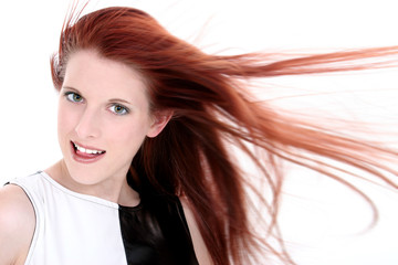 stock photography: glamourous young lady with long