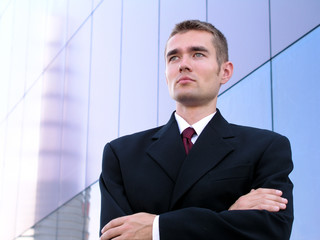 businessman with his arms crossed
