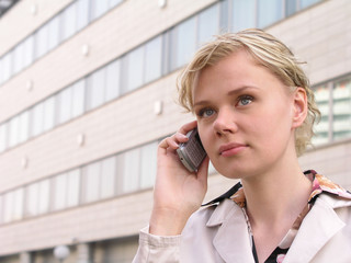 businesswoman using a mobile phone