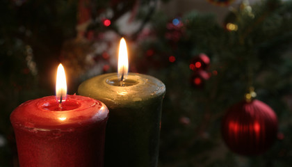 Obraz na płótnie Canvas christmas candles