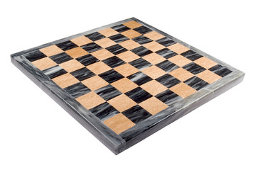 isolated marble chess board