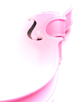 stylized artistic pink violin outline