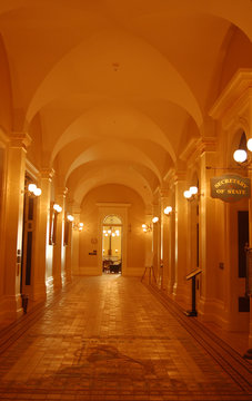 Hallway In The California State Capitol