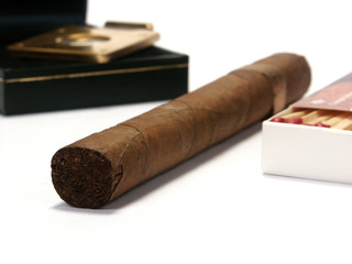 cigar on a white background
