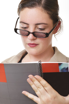businesswoman report