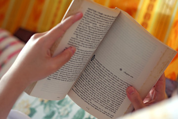 reading a book in comfort