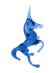 blue glass unicorn © Pyast
