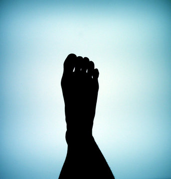 silhouette of a right foot