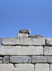 stone blocks on sky