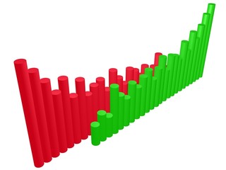 Fototapeta premium 3d-two charts
