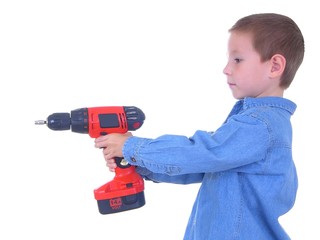 boy with a drill two