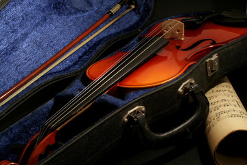 violon dans sa boite