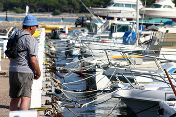 man at the harbour