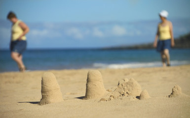 abandoned sand castles