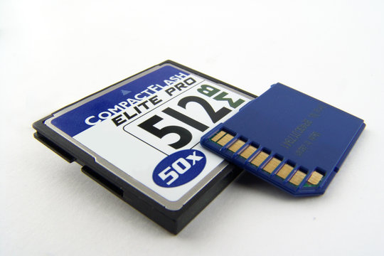 compact flash  and sd card