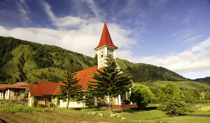 Foto auf Leinwand christian church in sumatra near toba lake © TMAX