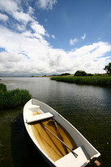 boat on a lake