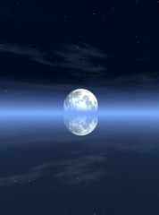 Fototapeta na wymiar moon view