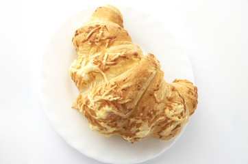 morning croissant with chees