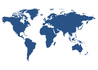 isolated world map