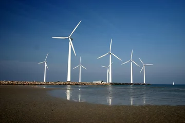 Fotobehang Molens elektriciteit windmolens