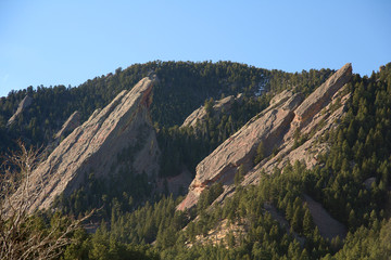 Fototapeta na wymiar Wschód słońca na Flatirons