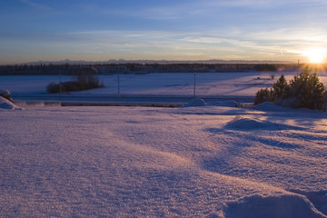 Fototapeta na wymiar frozen: field