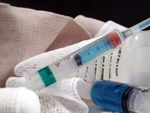 syringes and gauze on black 2