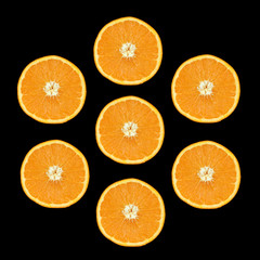 seven orange slices