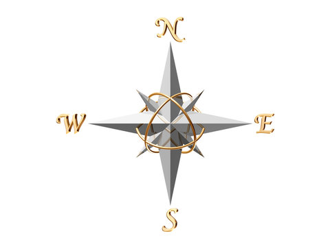  silver compass