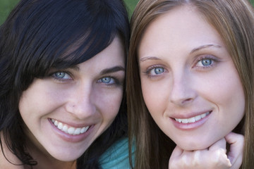 smiling sisters