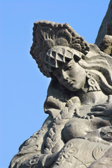 russian girl tsarevnal-fragment of a sculpture