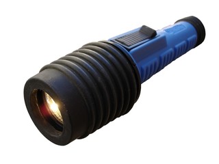 compact flashlight closeup