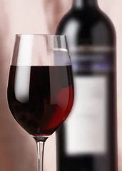 wine glass and bottle