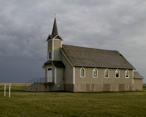 Fototapeta na wymiar prairie church