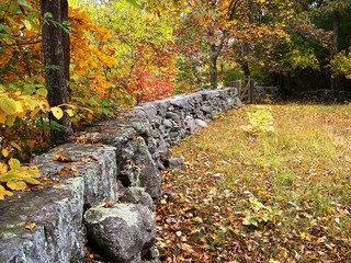 stonewall in autumn.