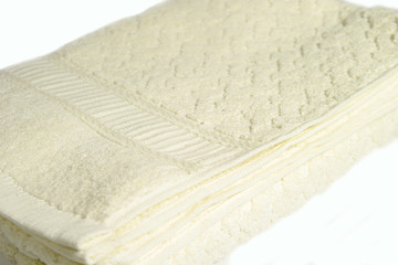 white folded towel