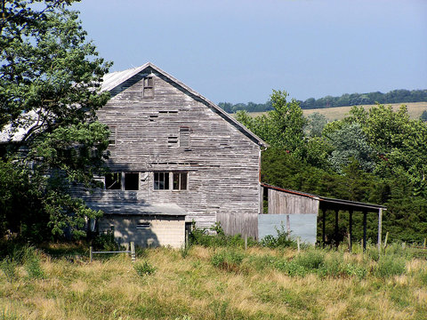 hillside barn