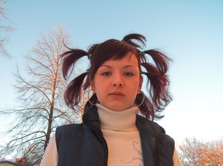 the girl with tails