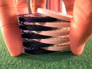 shuffling chips