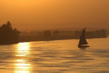 Tuinposter sailing sunset © Albo