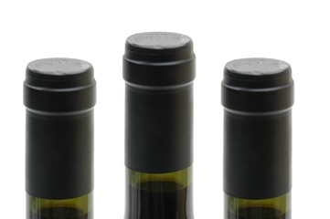 three wine bottles