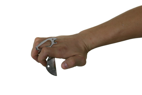 hand with knife