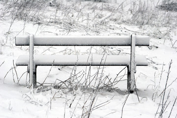 winter bench