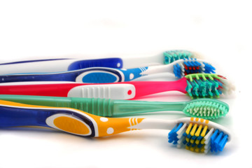 colorful toothbrushes