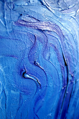blue oilpainting detail