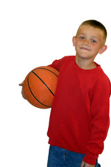 boy holding basketball