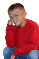 thinking boy
